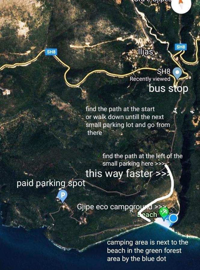 Gjipe Eco Campground Vuno Kültér fotó